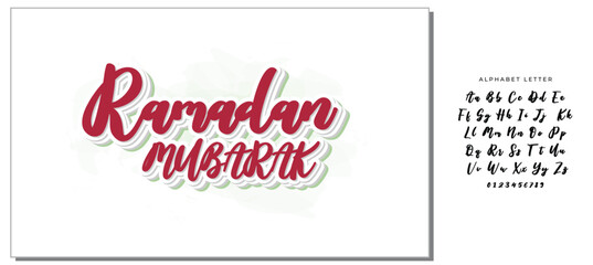 Calligraphy design that says ramadan mubarak.