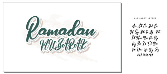 Calligraphy design that says ramadan mubarak.