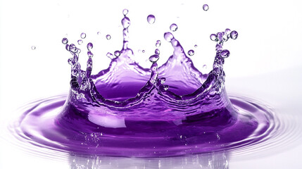 A purple liquid splash.