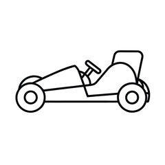 Obraz premium Go kart sport line art