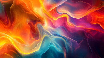 Obraz premium Abstract background of rainbow colors with flowing waves and mixing colors. Abstract background for digital design or presentation.