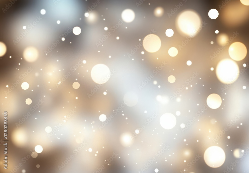 Aufkleber abstract blurred background with sparkling bokeh lights in soft gold tones ideal for festive themes,