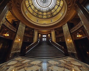 Obraz premium Grand Hall Staircase, Formal Interior