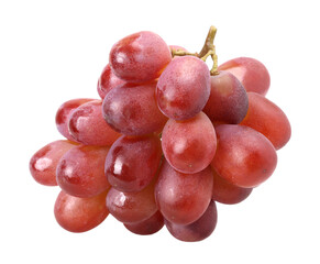 Red grape cluster (Crimson Red Seedless Grapes) isolated, transparent PNG, PNG format, cut out