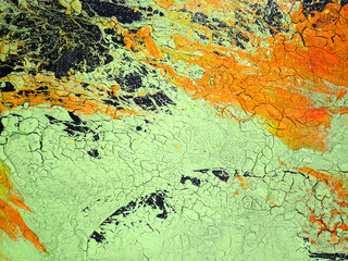 Curves grunge brush strokes textured wall background. Painted abstract