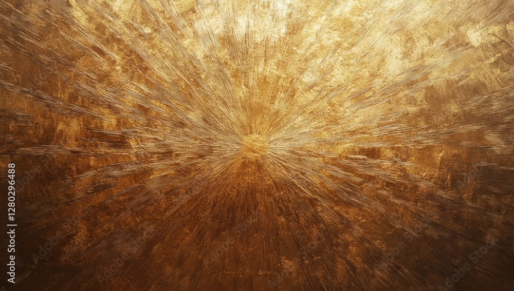 Poster abstract golden background with radiant texture and dynamic light effect for artistic and creative d