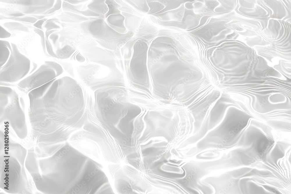 Poster abstract grayscale water texture with subtle ripples and light reflections.