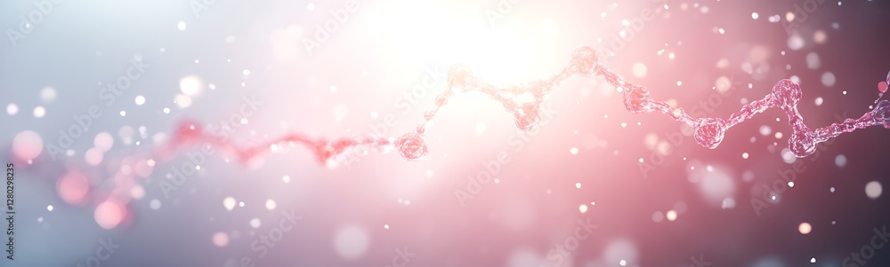 Poster A vivid image showcasing nanotechnology's interaction with DNA molecules.