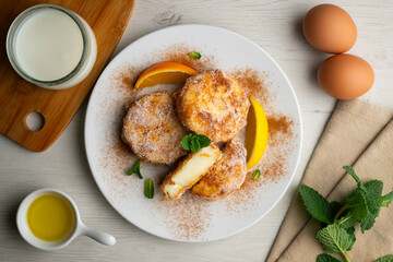 Delicious Spanish dessert LECHE FRITA traditional to prepare for the Easter holiday.