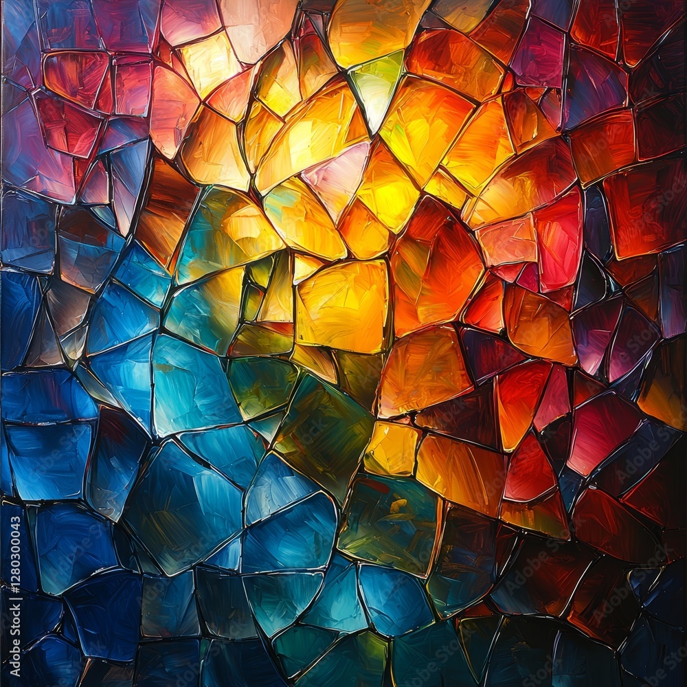 Poster vibrant abstract art creation digital gallery visual artwork colorful environment close-up artistic 