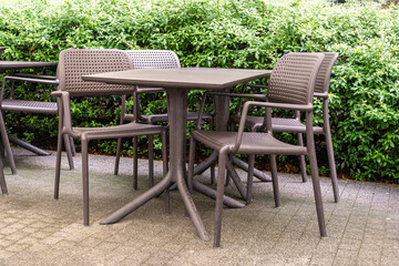 Street Restaurant Table, Empty Cafe Tables, Bar Terrace, Outdoor Restaurants, Outside Trattoria