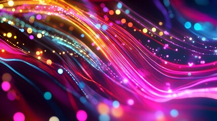 Minimalist abstract neon light pattern background