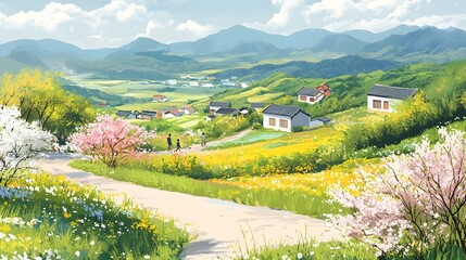 Qingming suburban outing and enjoying spring