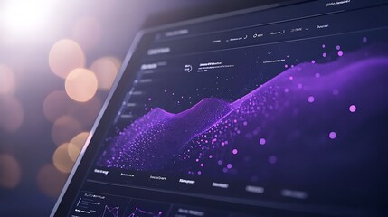 A vibrant dashboard showcasing real-time data streaming for 5G networks.