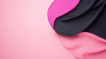 Obraz premium Dynamic fabric flow studio abstract design soft colors close-up visual art