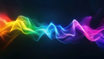 Fototapeta premium Vibrant rainbow wave abstract background.