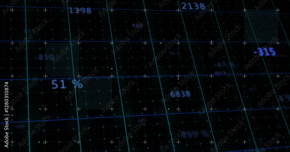 Poster image of digital data processing over black background