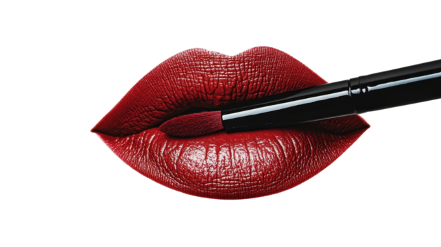 Red Lipstick Kiss with Sensual Lips and Smile Illustration