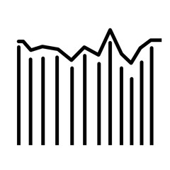 Up and Down  line arrows | trend statistics | increase & decrease | hand drawn | black and white. 