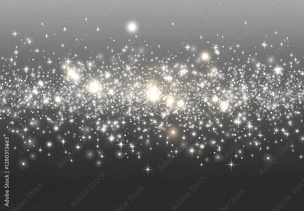 Poster captivating sparkling stars on a subtle gradient background for magical and dreamy atmospheres in va