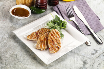 Grilled turkey breast fillet steak