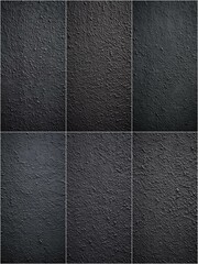 Fototapeta premium A black and white photo of a black and white wall. The wall is made of concrete and has a rough texture. The photo is a close up of the wall, showing the details of the surface