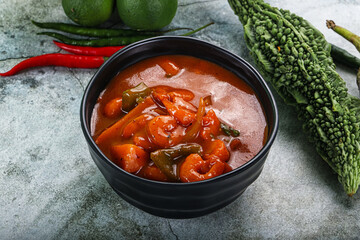 Thai red curry with prawn