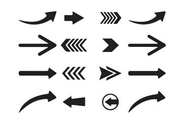 Arrow icon set. arrow black vector  icon. different Arrow icon. Vector Illustration eps 10.