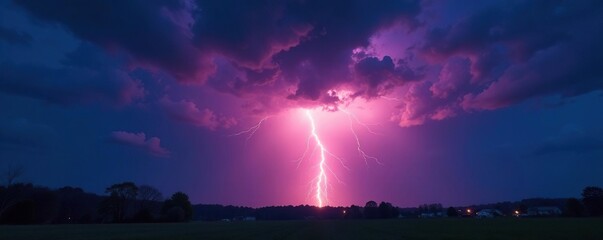 Ein Ausrufezeichen ?ber einer st?rmischen Nacht, lightning, sky