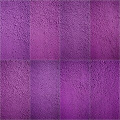 Fototapeta premium A set of purple wall textures. The textures are all different shades of purple and are arranged in a grid. Scene is calm and soothing, as the colors are soft and muted