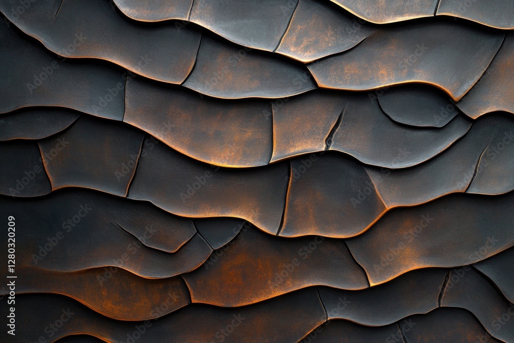 Aufkleber abstract texture of cracked surface digital art modern design artistic environment close-up view vis