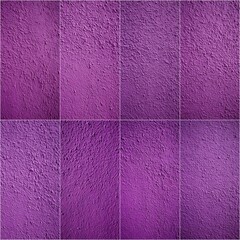 Fototapeta premium A series of purple images with a rough texture. The images are arranged in a grid, with each row and column containing a different image. The overall mood of the images is somewhat abstract