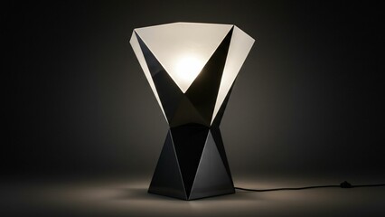 Futuristic geometric table lamp