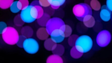 Abstract Bokeh Lights with Glowing Color Splotches