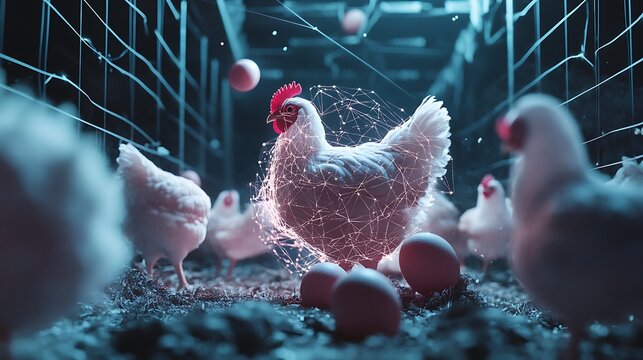 Futuristic Poultry Farming: A Digital Hen in a Modern Coop