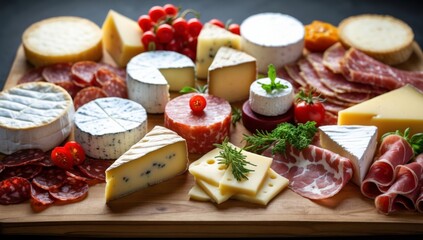 Assorted Artisanal Cheese and Charcuterie Board