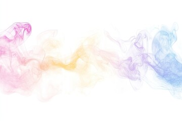 Fototapeta premium Colorful smoke abstract design on white background (1)