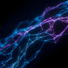 Visualizaci&oacute;n abstracta de redes neuronales con conexiones de datos brillantes
