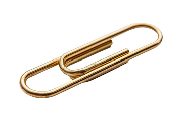 Paper clip isolated on transparent background.