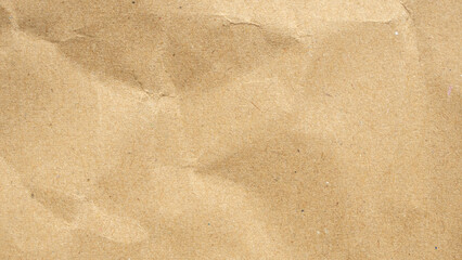 Abstract crumpled and creased recycle brown paper texture background