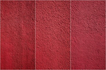 Fototapeta premium A red carpet with a red background. The carpet is made of a fuzzy material