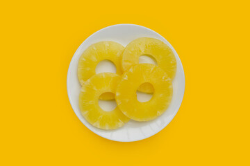 Pineapple fruit, Canned pineapple sliced