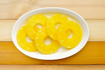 Pineapple fruit, Canned pineapple sliced