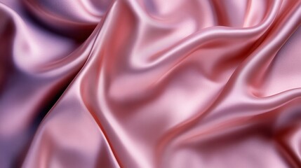 Soft Textured Satin Fabric in Shades of Pink and Lavender Flowing Elegantly in Natural Light
