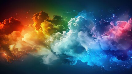 Cloud computing network concept background