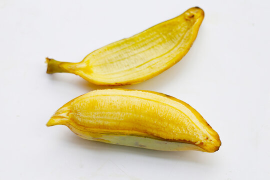 Fresh banana fruit, Silver bluggoe or Musa ABB group banana