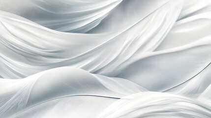 Obraz premium Abstract Silver Drapery: Elegant Swirls of Fabric in Monochromatic Hues