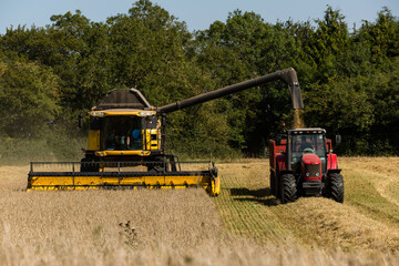 Harvest time, farming in Cirencester, The Cotswolds, England