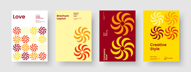 Obraz premium Isolated Report Layout. Geometric Flyer Template. Abstract Brochure Design. Book Cover. Poster. Banner. Background. Business Presentation. Pamphlet. Leaflet. Brand Identity. Catalog. Notebook