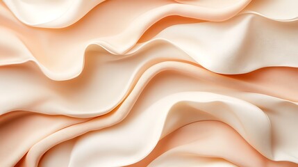 Obraz premium Soft Peach and Cream Draped Fabric Texture